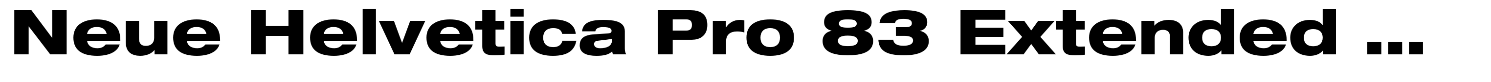 Neue Helvetica Pro 83 Extended Heavy
